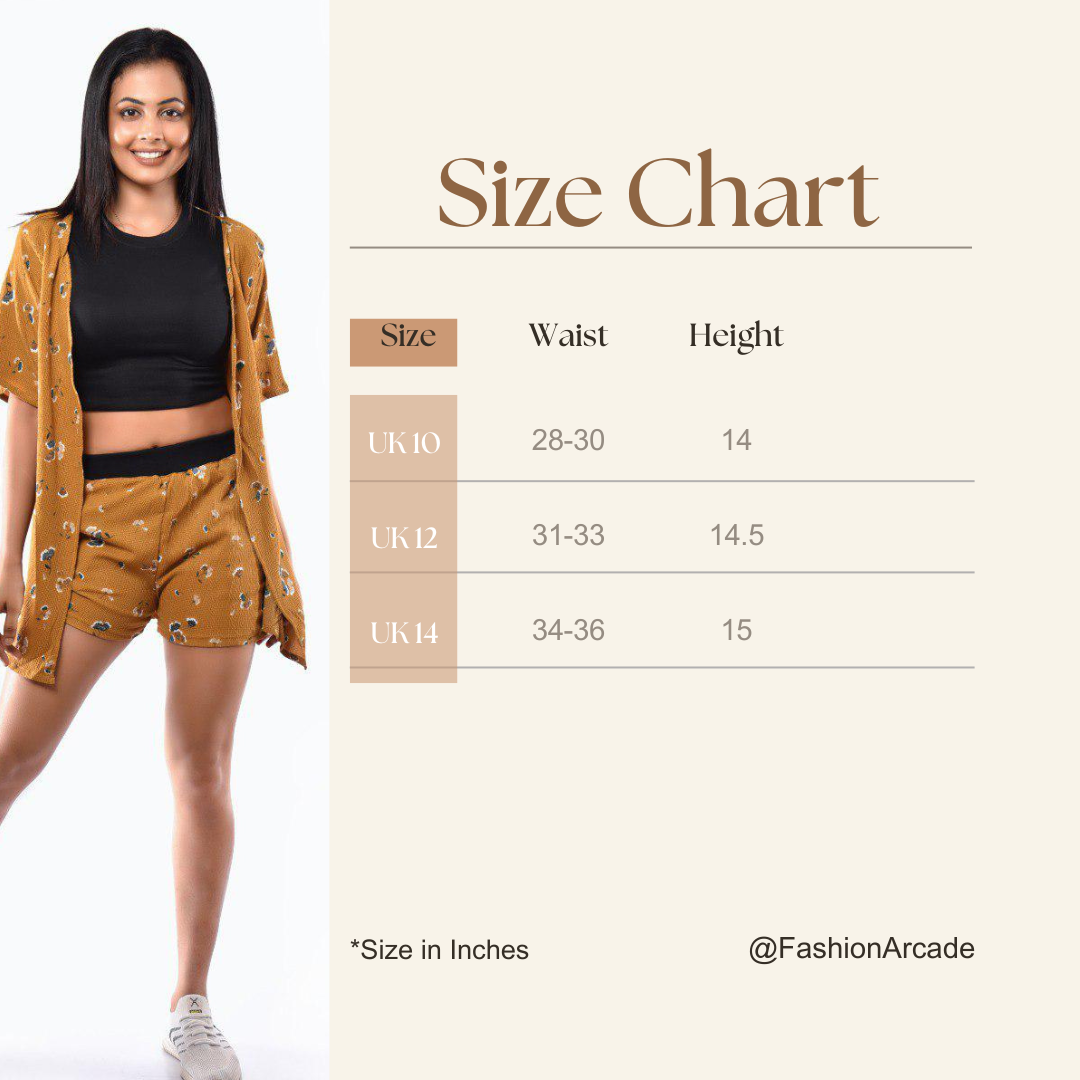 Floral Short & Overcoat - Pink & Black