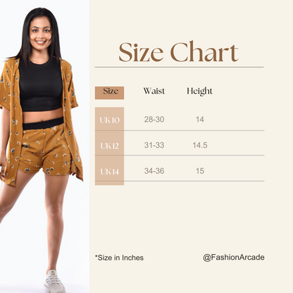 Floral Short & Overcoat - Orange