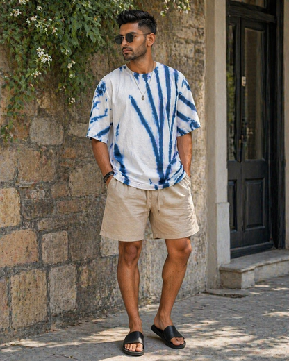 Storm Wave Oversized Tie-Dye Tee