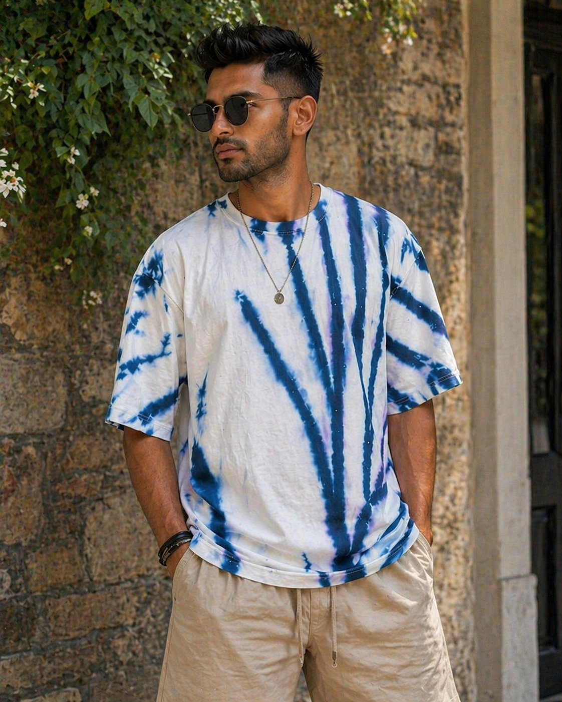 Storm Wave Oversized Tie-Dye Tee