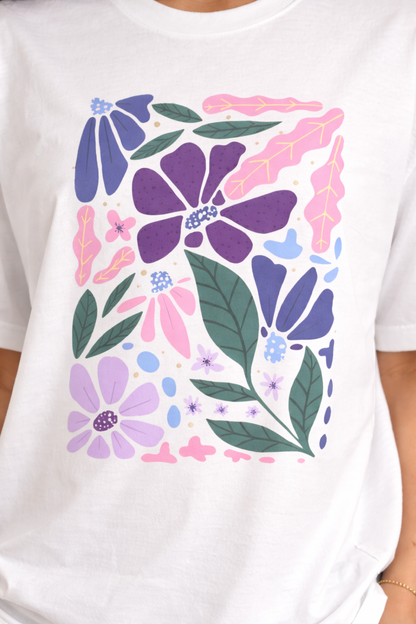 Lavender Bloom Oversized Tee