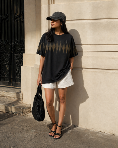 Shadow Diamond Tie-Dye Oversized Tee