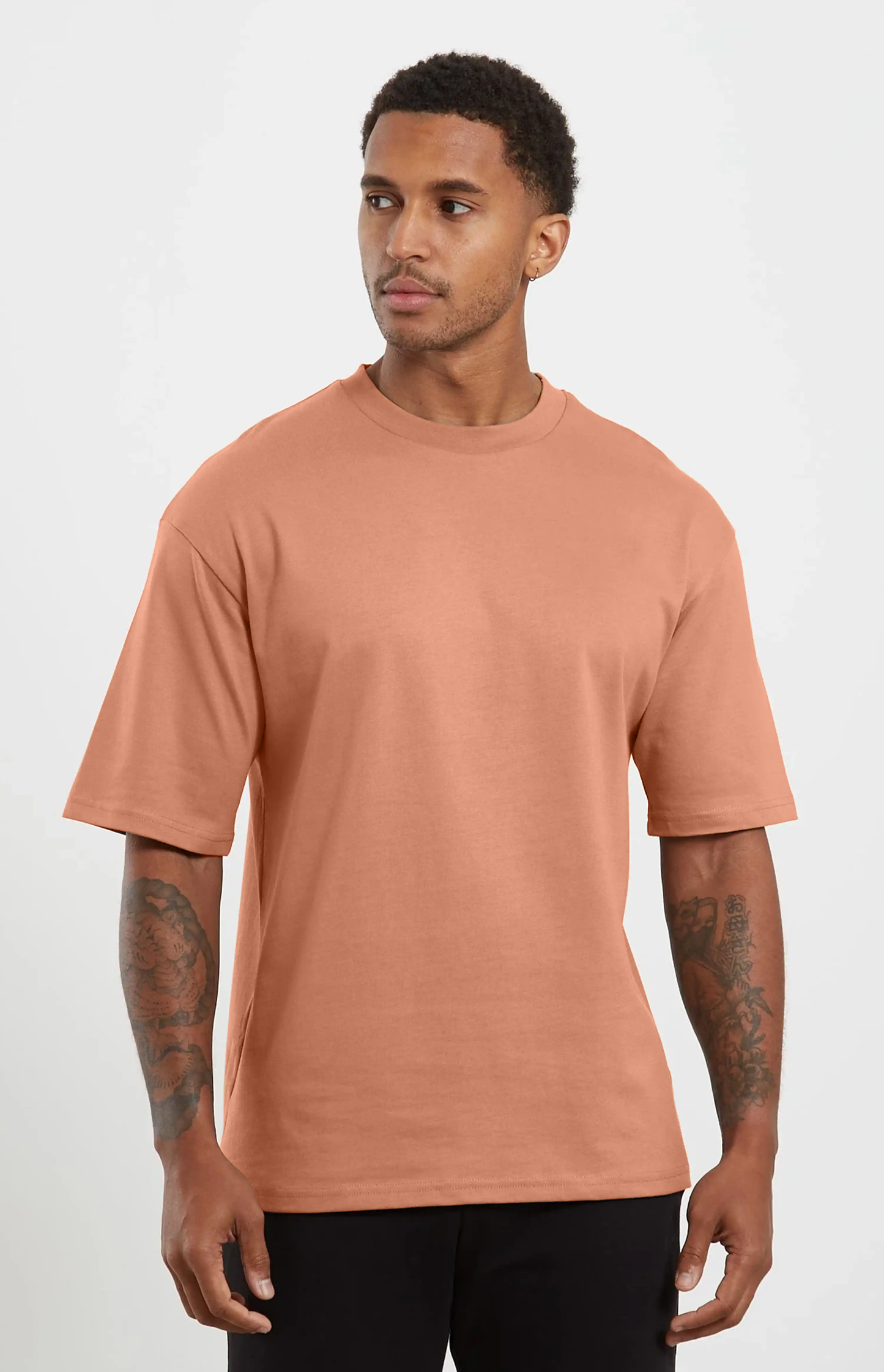 Crew Neck Oversize 190 GSM - Light Orange Color