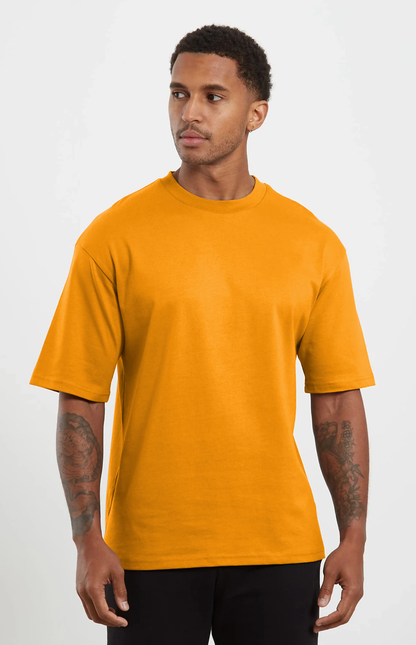 Crew Neck Oversize 190 GSM - Orange Light Yellow Color