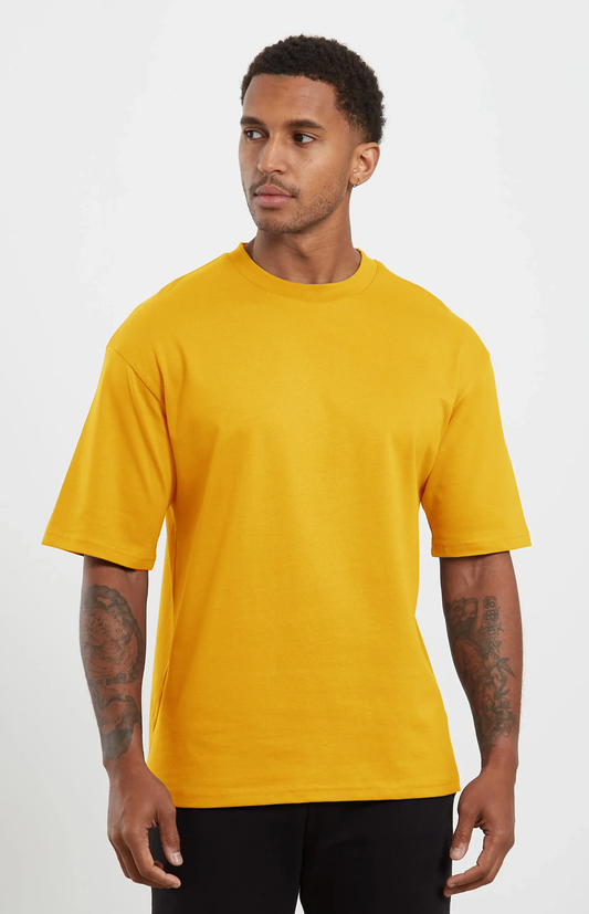 Crew Neck Oversize 190 GSM - Orange Yellow Color